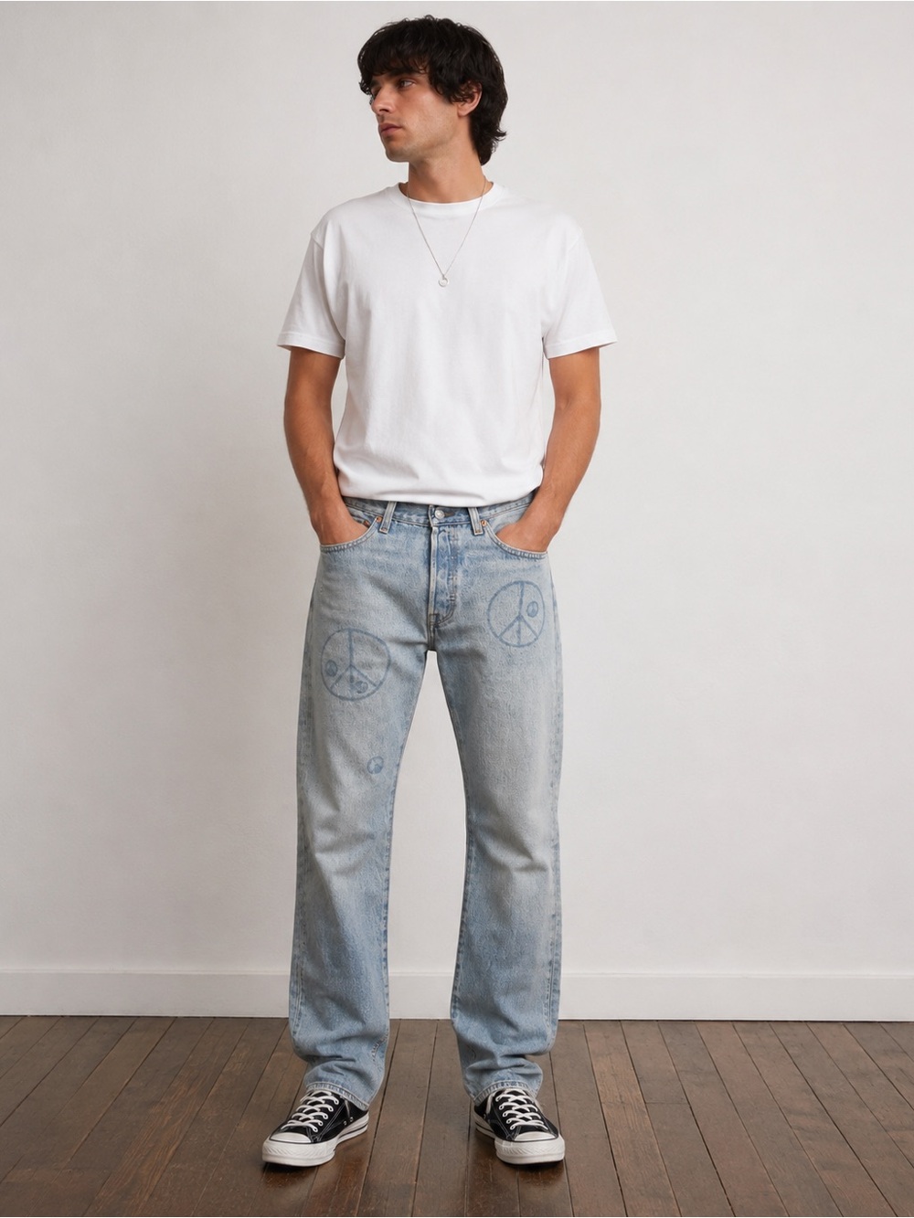 Levi's Men's 501 Jeans - 150 Anniversary Peace Motif